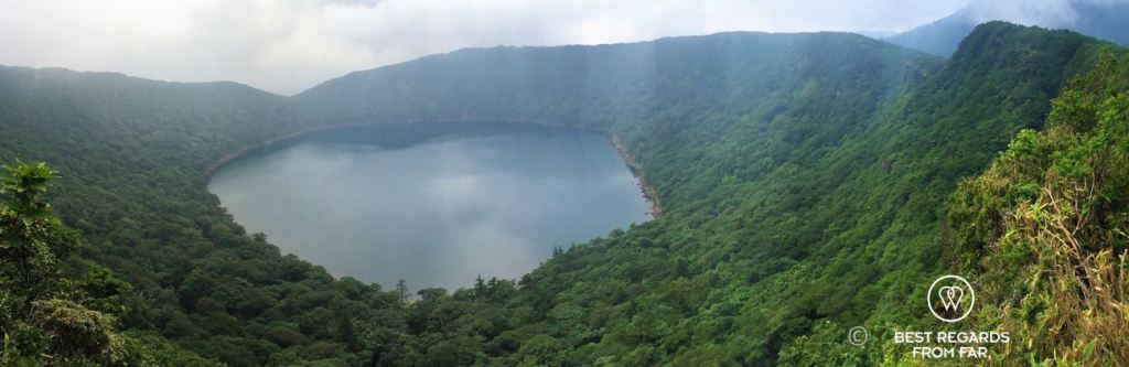 Lake Onami, a crater lake reached by Ebino Kogen, Kyushu Island, Japan.