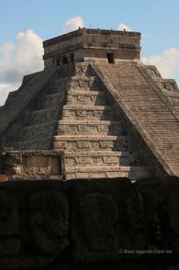 The imposing El Castillo, or Temple of Kukulkan, in Chichén Itza, Mexico.