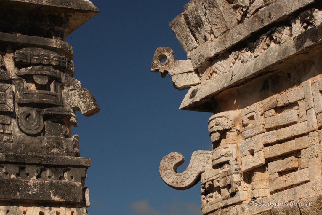 Sculpture of Chaac, the rain god, Chichén Itza, Mexico.