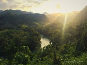 Sunset at Semuc Champey, Guatemala.