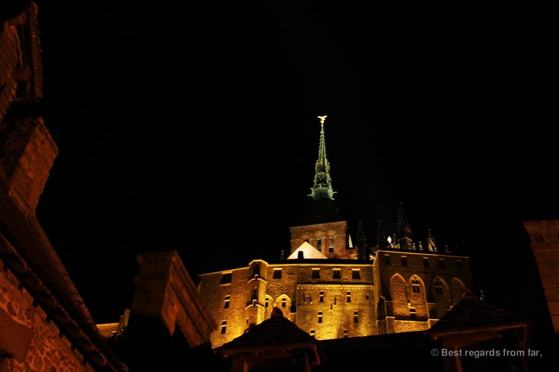The Mont Saint Michel by night