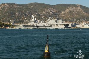 The nuclear-powered Charles de Gaulle aircraft carrier, Toulon, France.