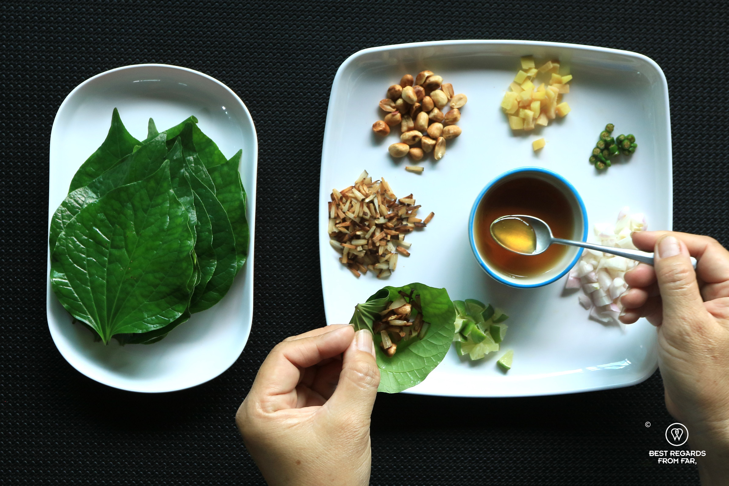 Meang Khum (Welcome Snack), Thai cooking class, Chiang Mai