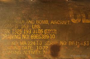 Cluster bomb tank used by the USA during the secret war in Laos.