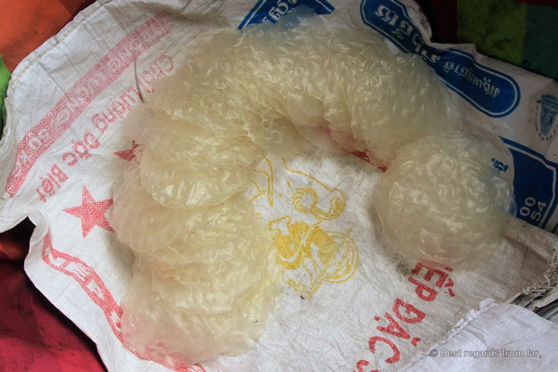 Rice paper ready to be sold, Battambang, Cambodia.