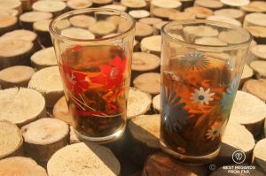 Tea tasting in Ban Komaen Tea Village, Pongsali, Laos