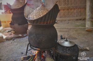 Tea cigar making in Ban Komaen Tea Village, Pongsali, Laos