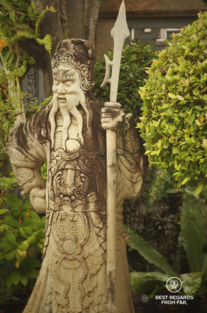 A Chinese statue at the Grand Palace, Bangkok, Thailand.