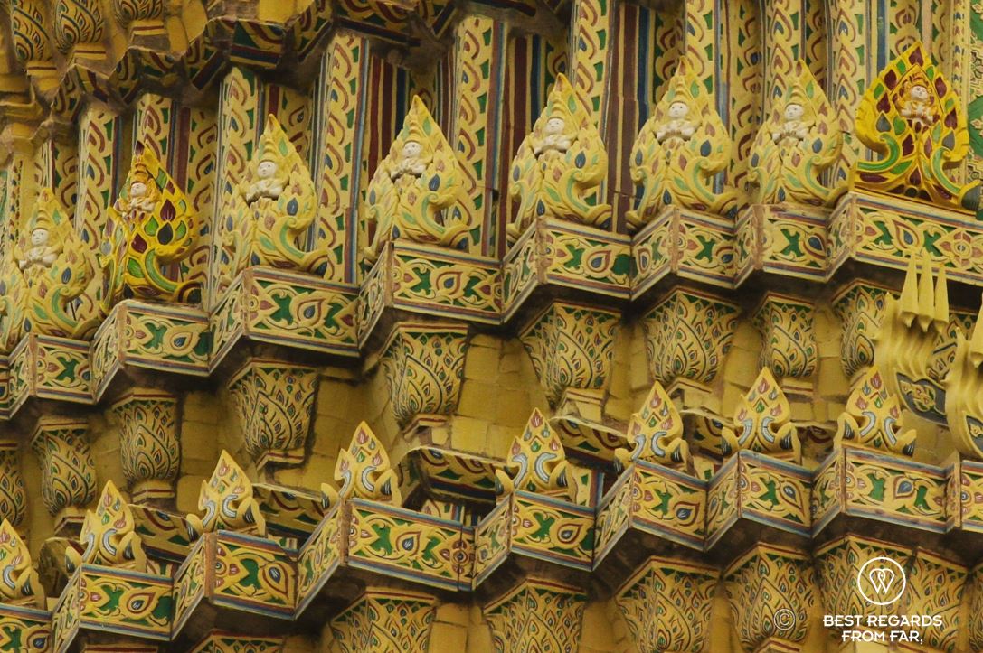 Architectural details of the Grand Palace, Bangkok.