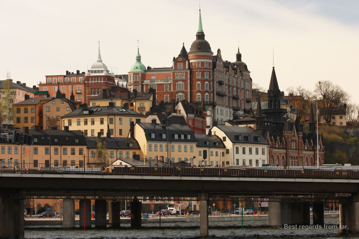 Slussen and Södermalm from Gamla Stan, Stockholm, Sweden