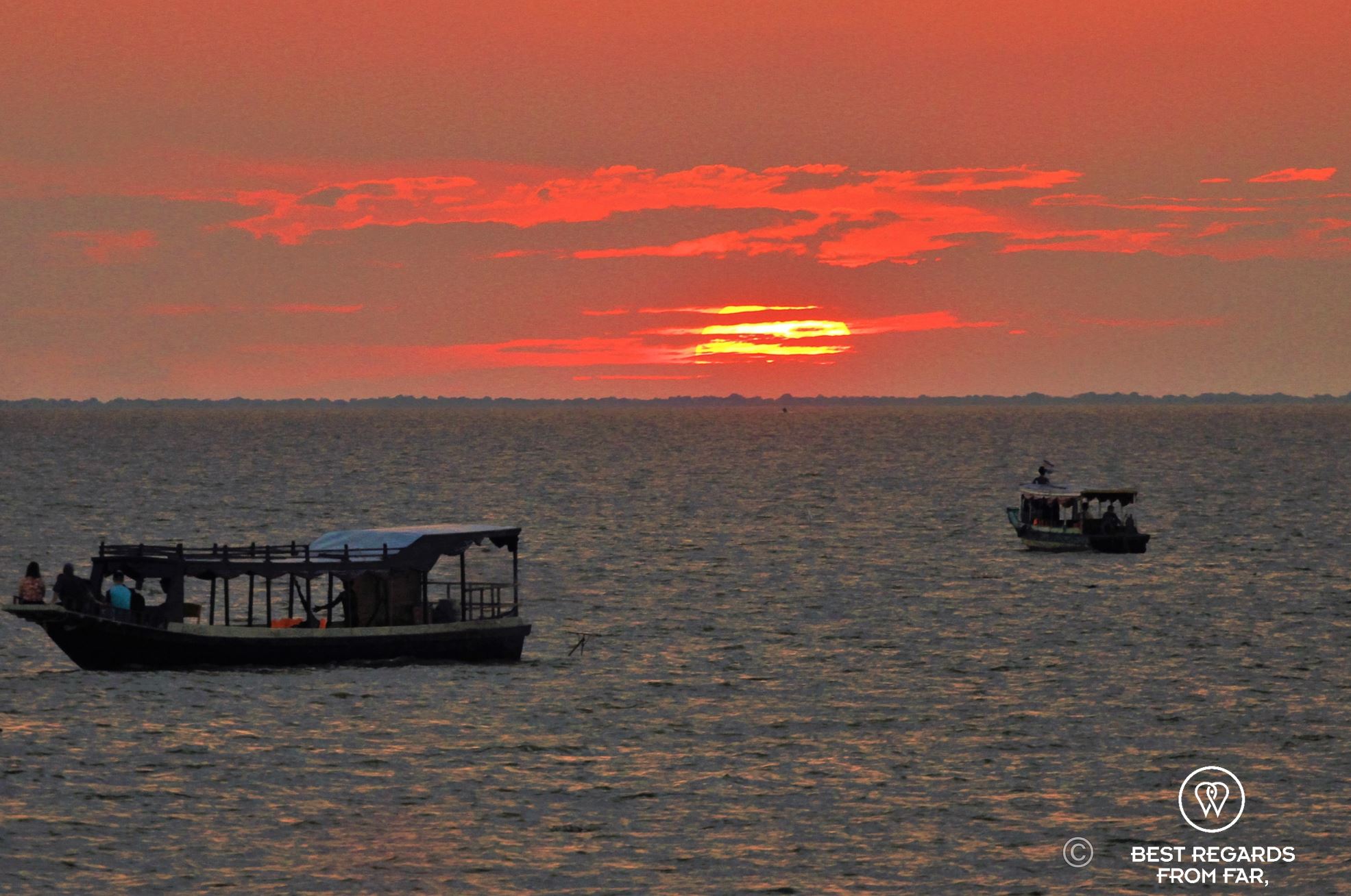 Senset on the Tonlé Sap Lake in Cambodia.