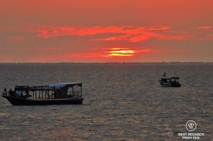 Senset on the Tonlé Sap Lake in Cambodia.