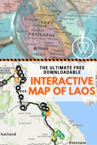 Pin interactive map of Laos
