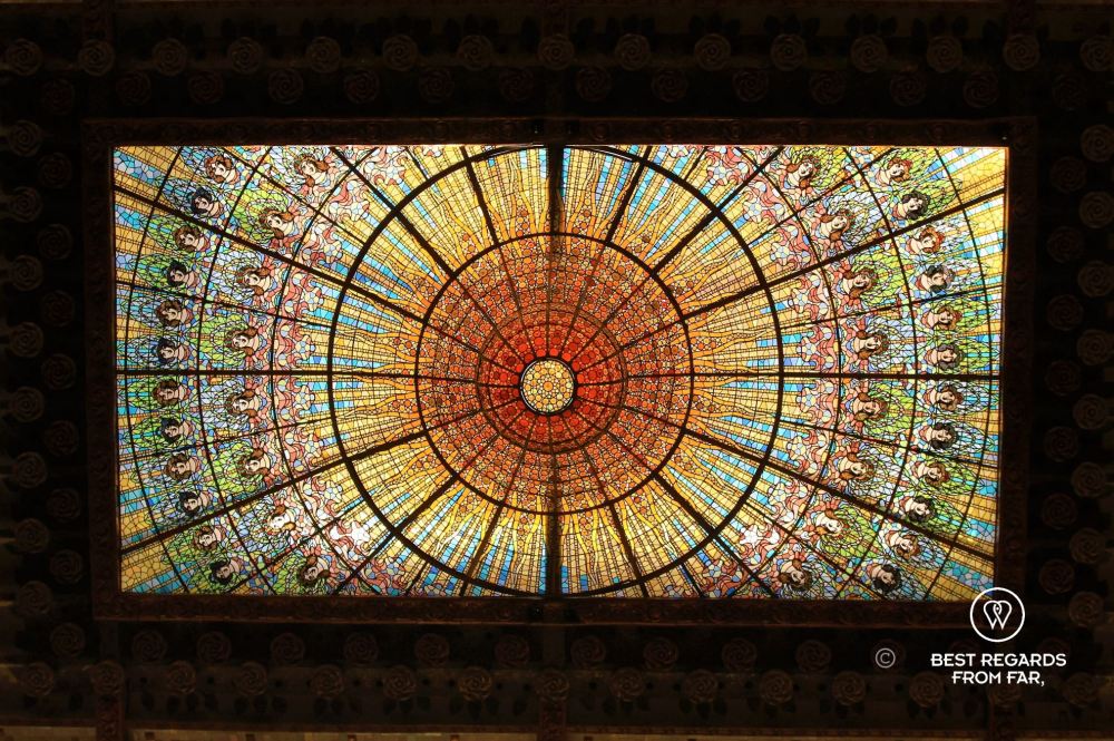 The skylight of Palau de la Musica Catalana in Barcelona.