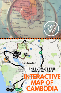Pin interactive map of Cambodia