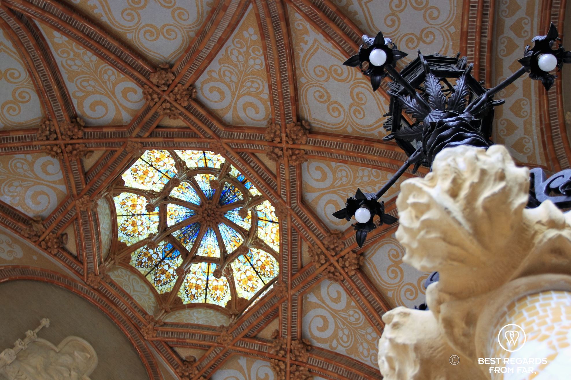 The rich decoration of the Sant Pau hospital, Barcelona.