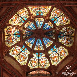 Glass dome at the Sant Pau hospital, Barcelona.