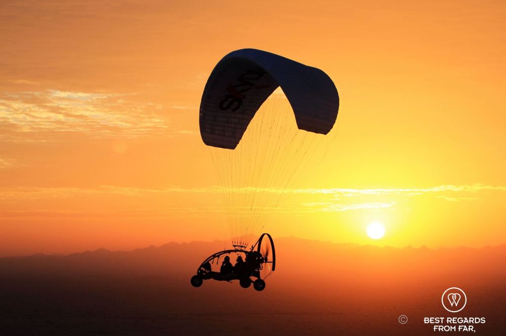 Paramotor desert sunrise5