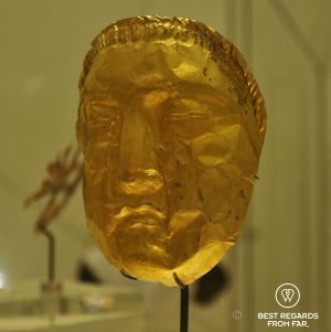 Gold funerary mask, Middle East, 600-300 BCE, Louvre Abu Dhabi, UAE.