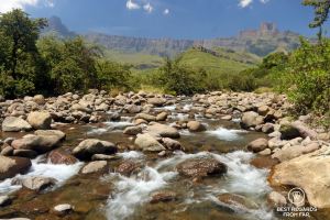 The Amphitheatre from the start of the Tugela Gorge hike, Drakensberg, South Africa