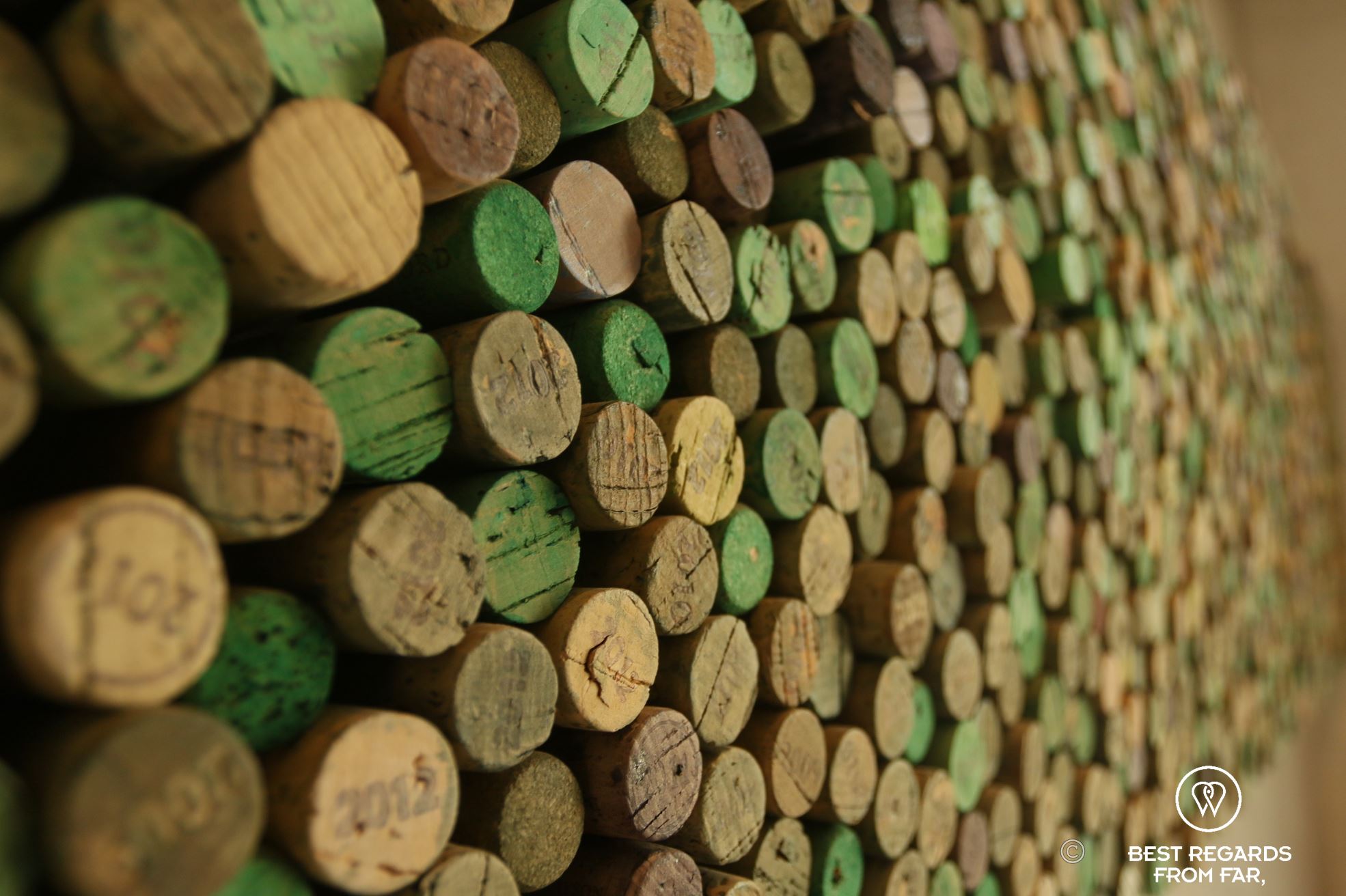 Art work with corks, Franschhoek, South Africa