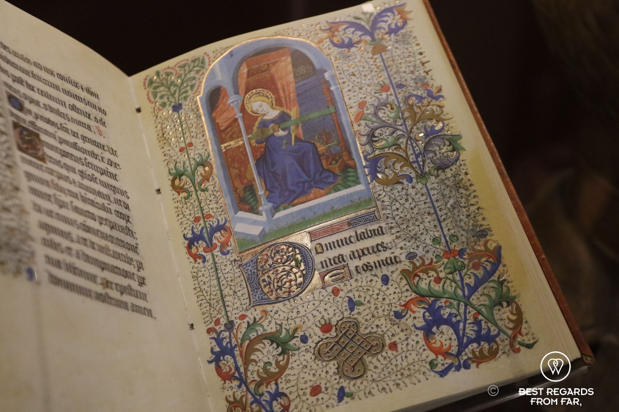 Illumination in a medieval book of the collection of the Museo Lazaro Galdiano in Madrid.
