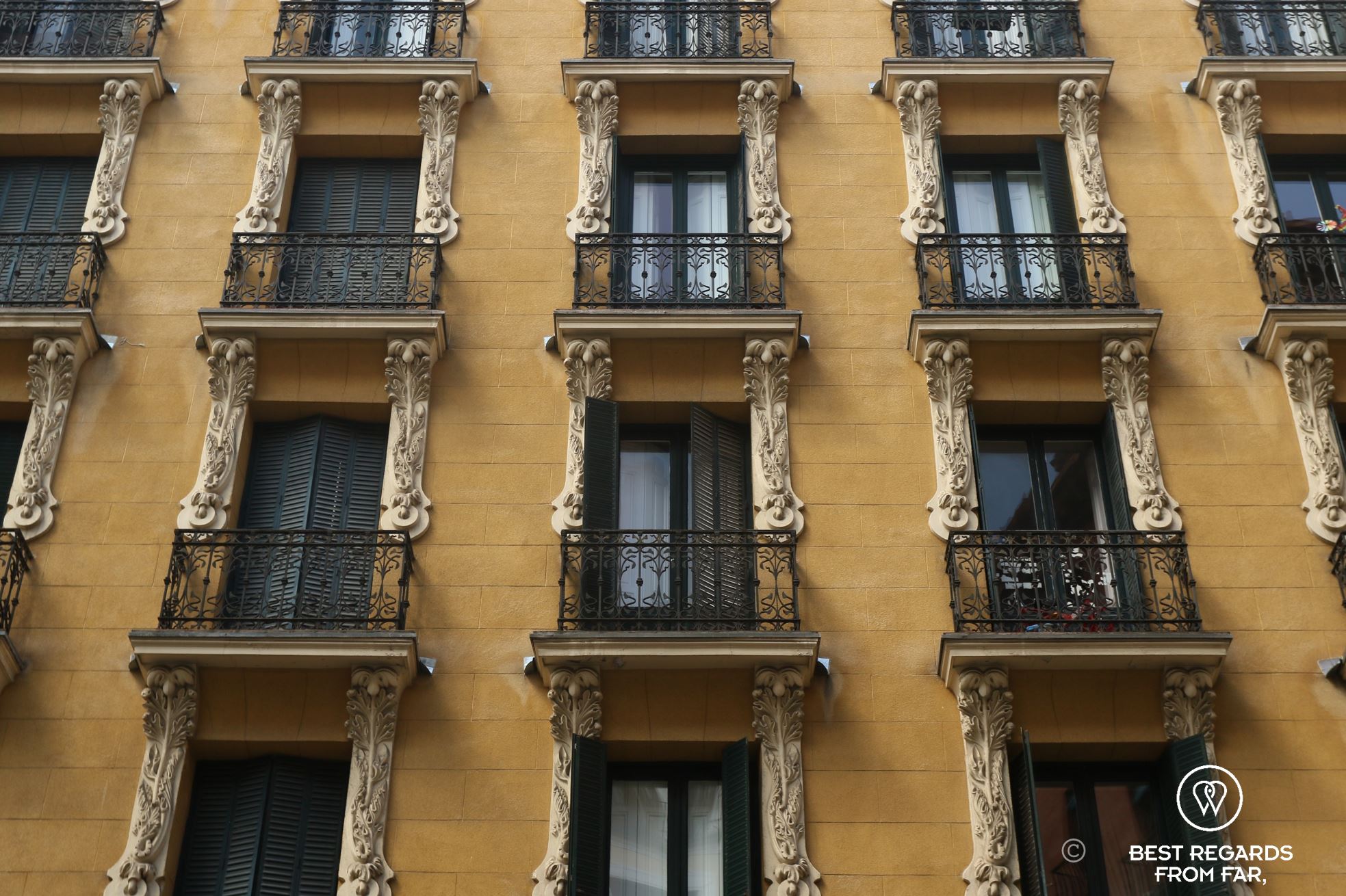 Typical façade of Madrid.