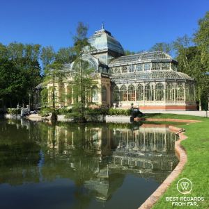 The cristal palace in the Buen Retiro Park in Madrid.