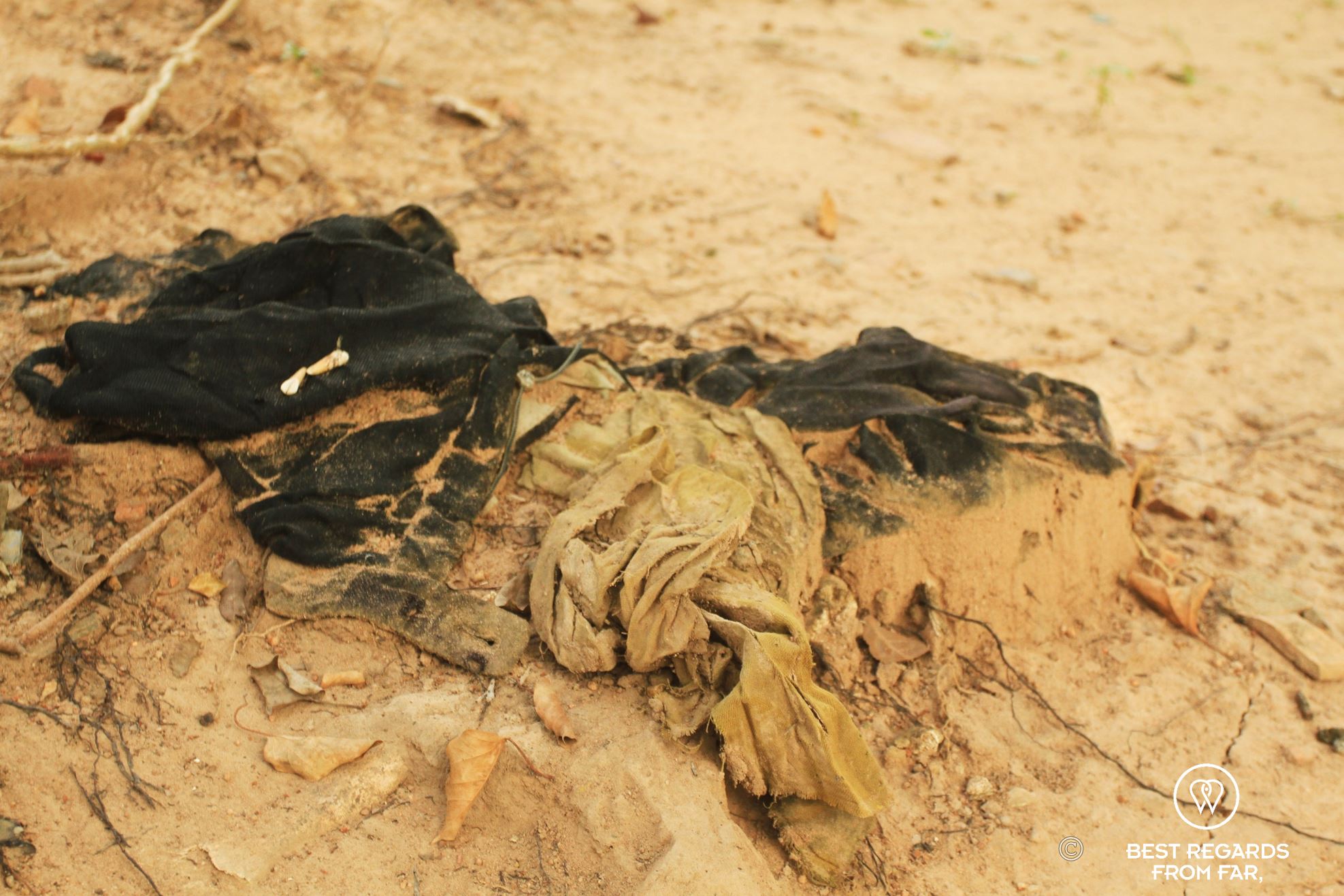 Clothes of a victim who got killed in the killing fields.