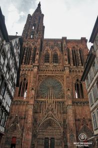 The Cathedral of Strasbourg from the Cathedral Square, France