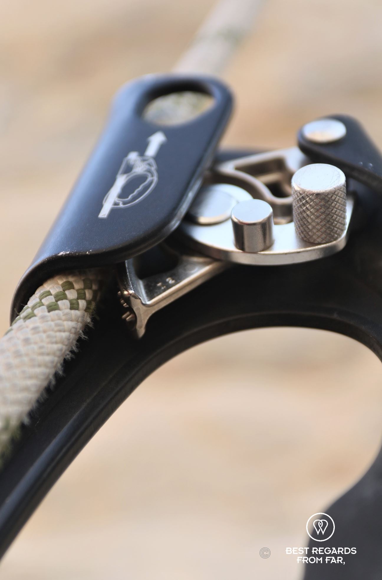 Technical caving and roping gear: the croll.