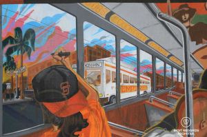 Colorful mural in Mission, San Francisco.