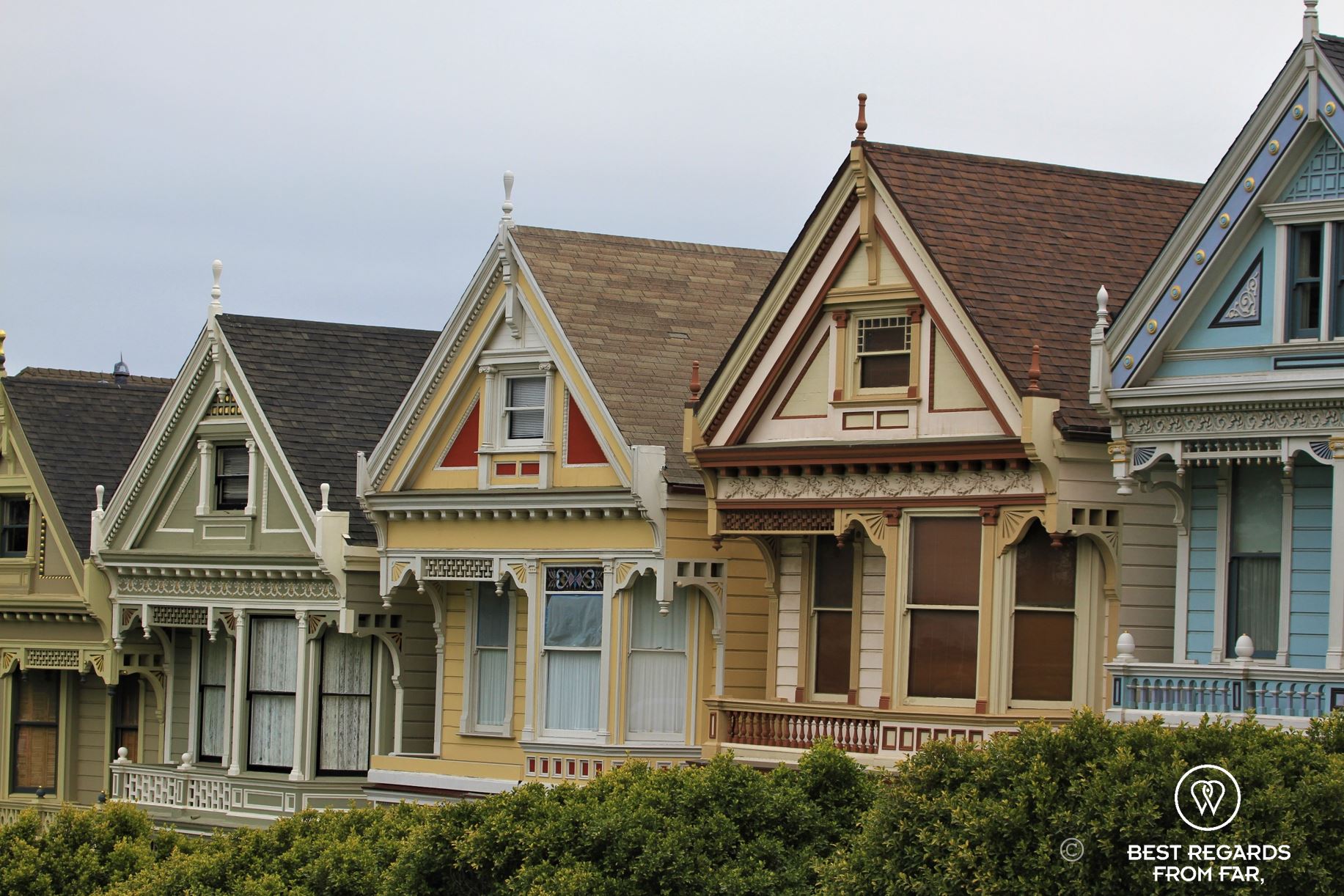 The famous Painted Ladies, Victorian Houses, San Francisco, California, USA