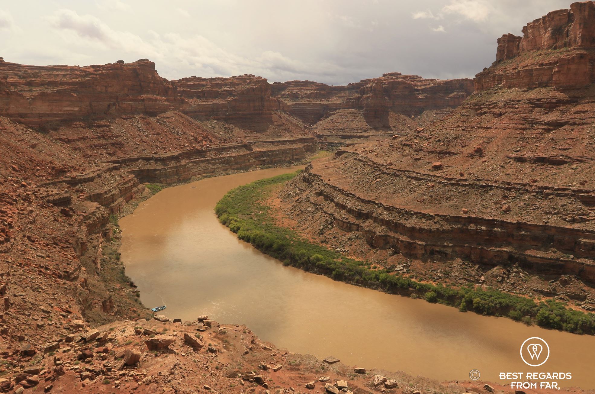 View on the Colorado River before the Cataract Canyon, Utah, USA.
