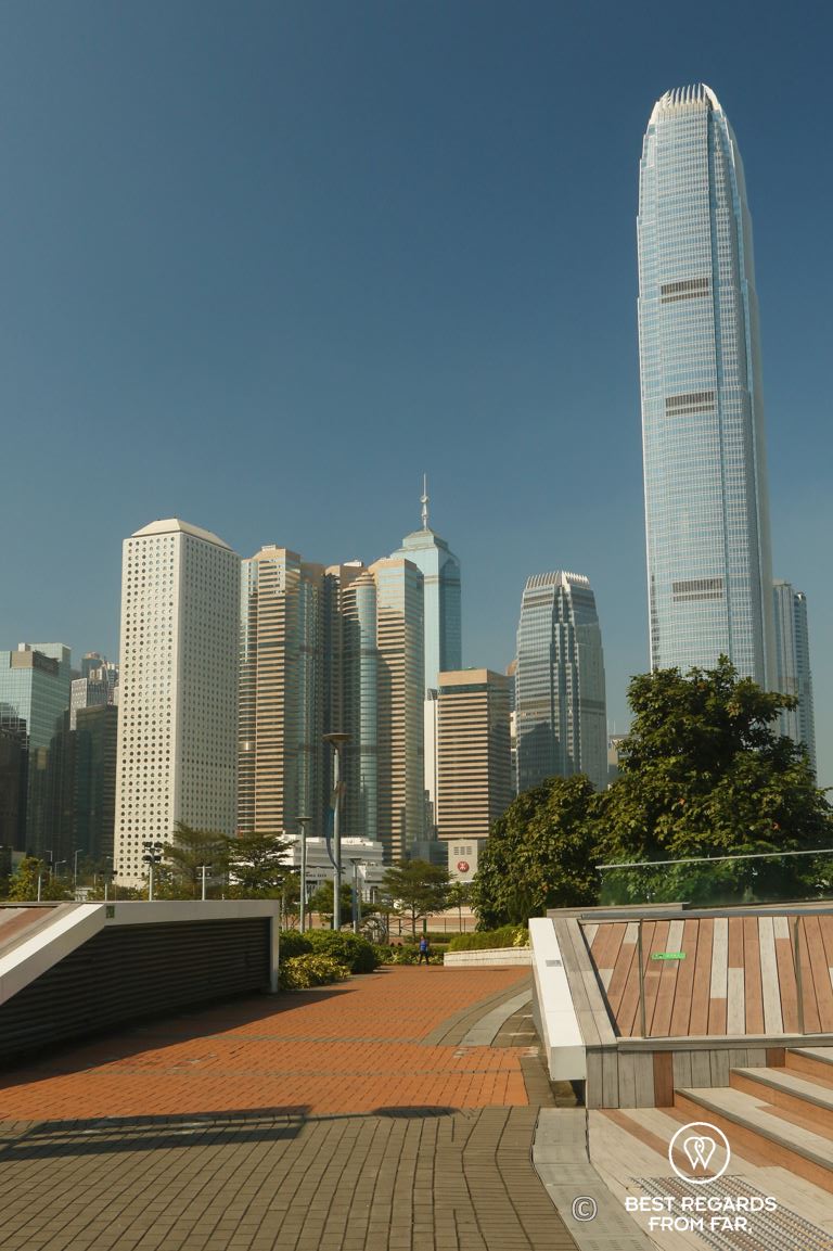 Architecture of the high-rise buildings of the Business district in Central, Hong Kong Island
