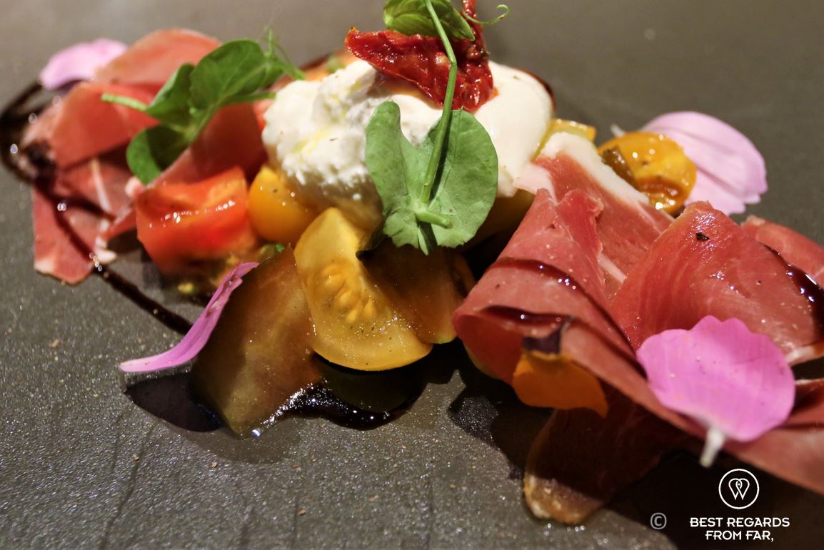 Italian dish at dinner at Cucina restaurant, Kowloon, Hong Kong