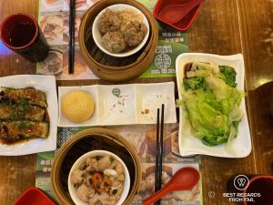 Dim sum dinner in a star restaurant, Tim Ho Wan, Kowloon, Hong Kong