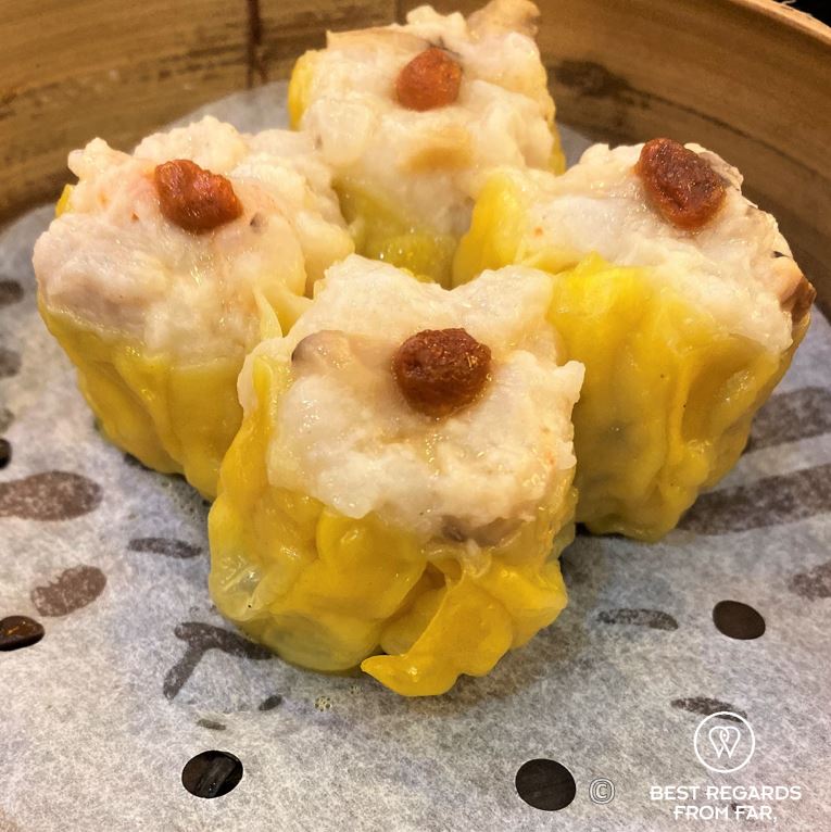Dim sums at Tim Ho Wan Michelin-star restaurant, Kowloon, Hong Kong