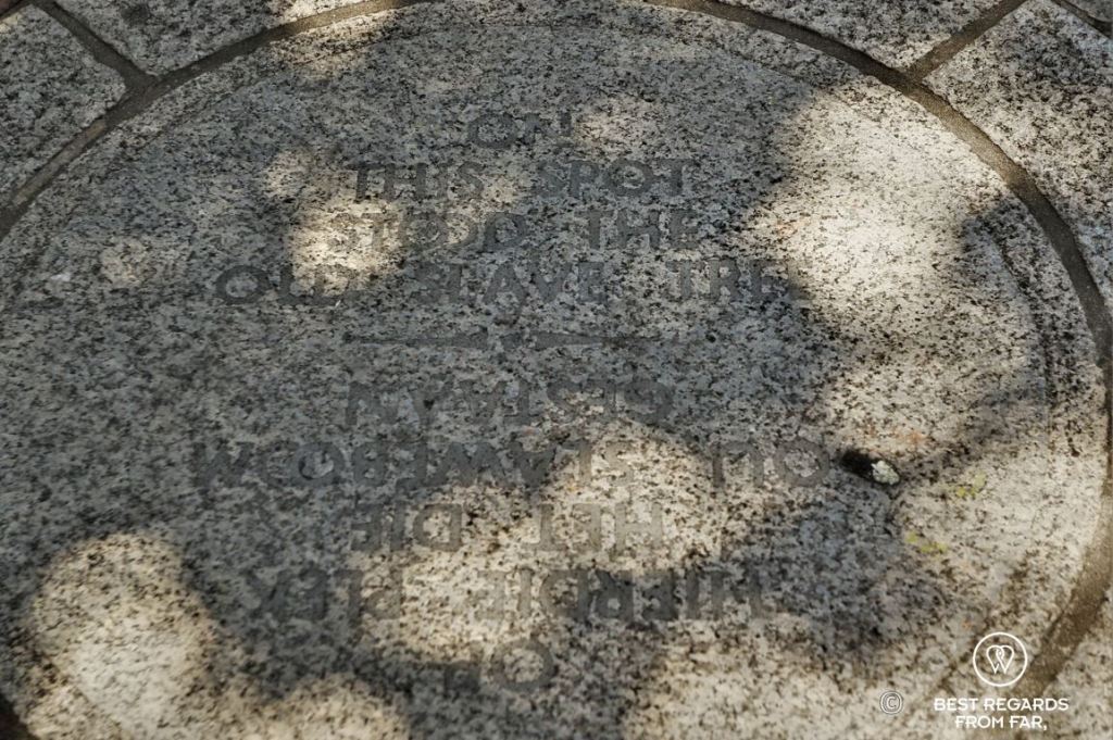 Landmark of Cape Town where the slave tree was located, South Africa