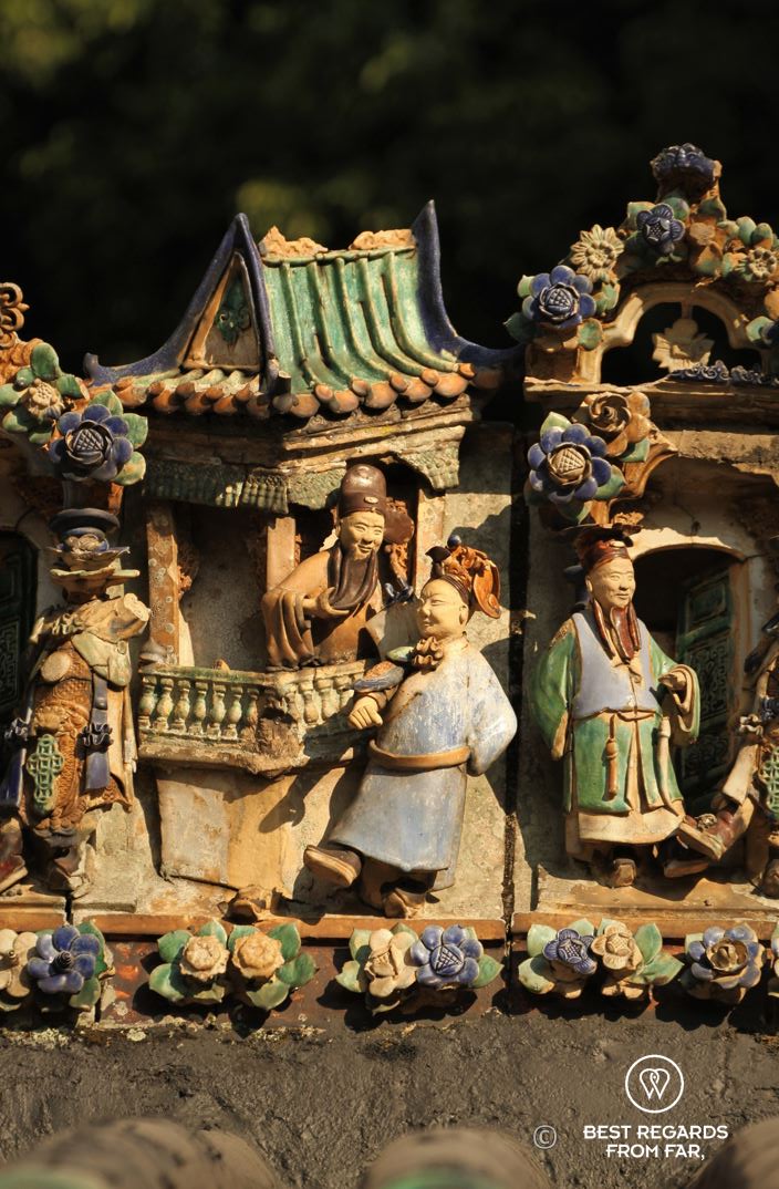 Detail of the Kwan Tai temple, Tai O fishing village, Lantau Island, Hong Kong