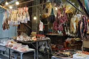 Dried fish and meat, Tai O fishing village, Lantau Island, Hong Kong.