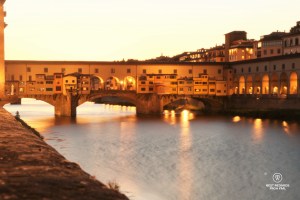 Ponte Vecchio at dusk, Florence, Italy.