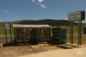 Sani Pass sign at border crossing