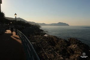 Early morning on the lover's path along Nervi seafront.