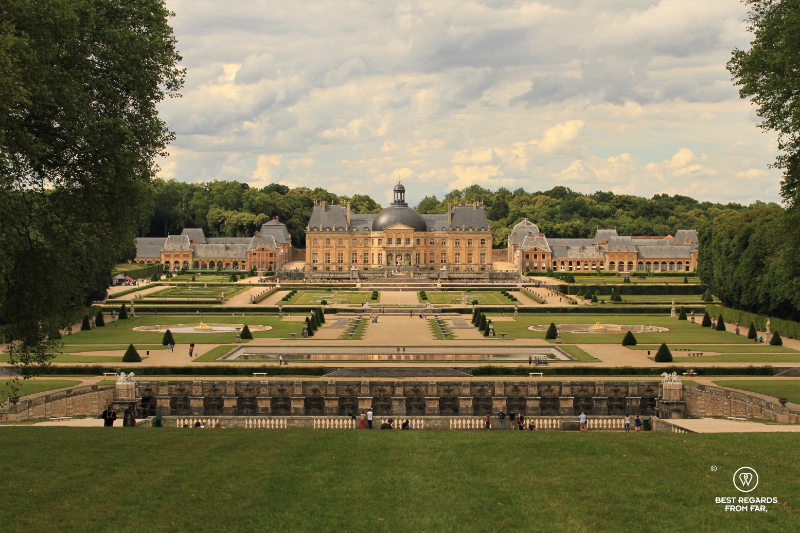 Castle of Vaux-le-Vicomte and its French gardens