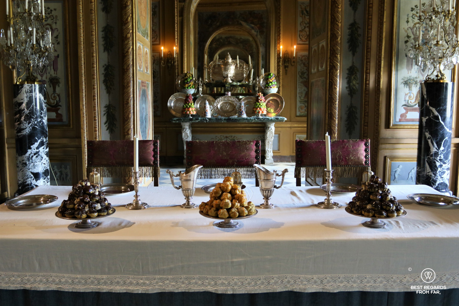 Banquet in the castle of Vaux le Vicomte, France