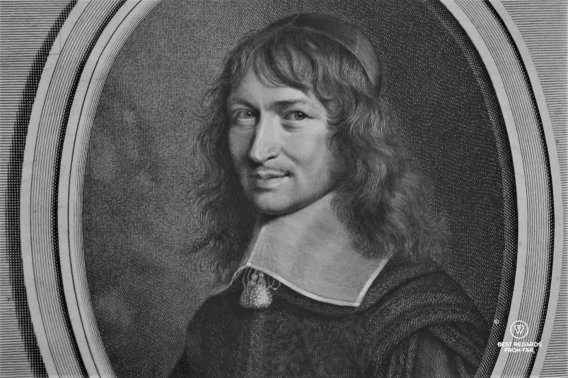 Portrait of Nicolas Fouquet in his Vaux le Vicomte castle, France