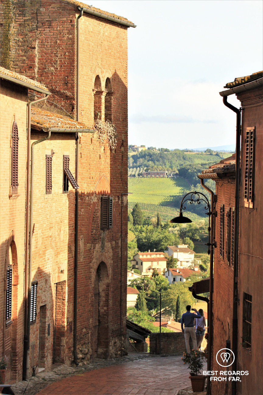 A street in Certaldo, Tuscany, Italy
