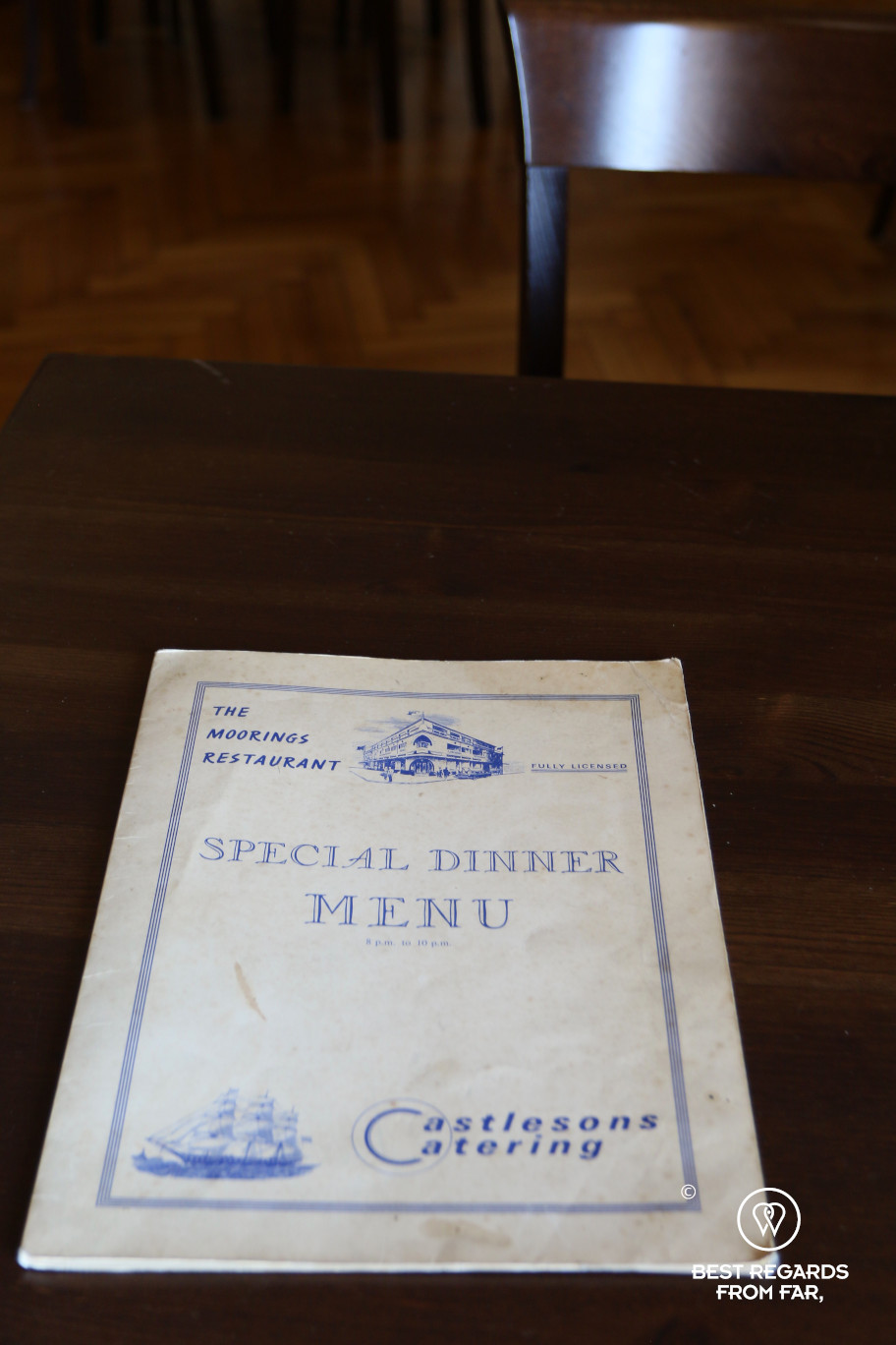 The original Scottish menu that is at the origin of the splendid Villa Moorings in Barga, Italy!