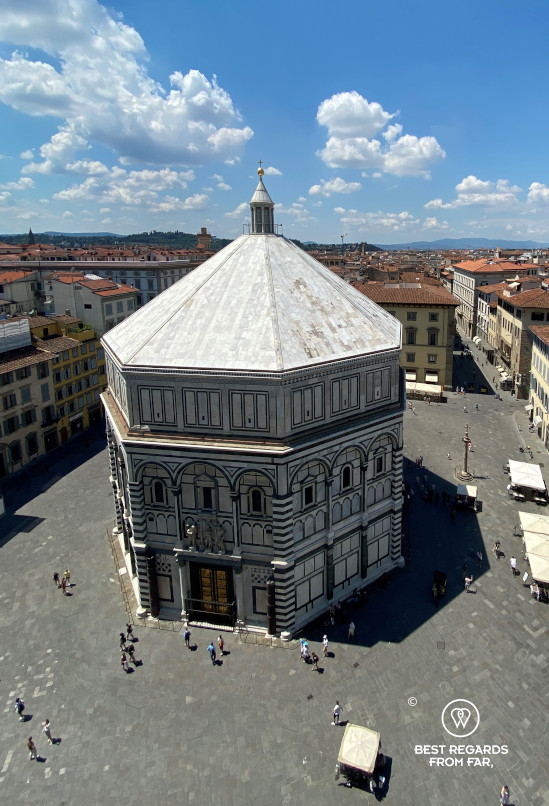 The Baptistery viewed from the Duomo, Florence, Italy
